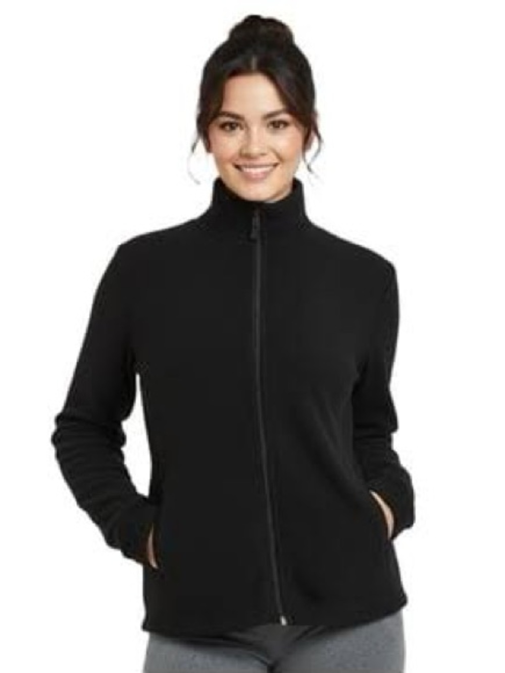 Black Full-Zip Fleece Jacket